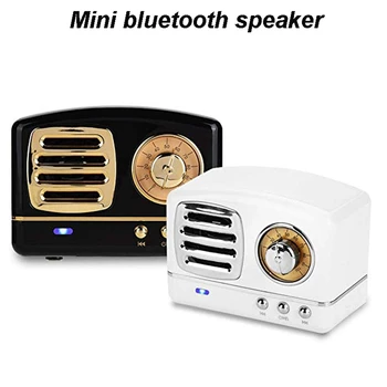 

Classical Radio Design Bluetooth Speaker Music HiFi 3D Surround Loudspeake Handsfree Mith Mic For TF Card 3.5mm AUX FM