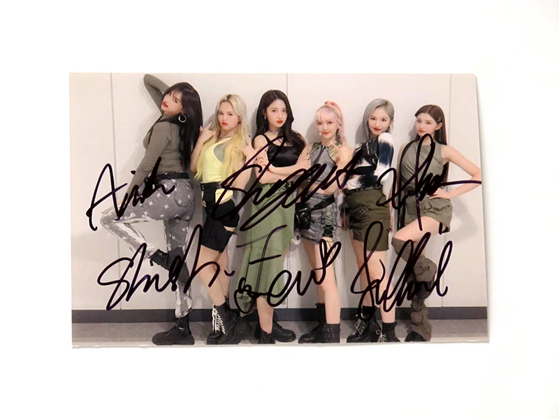Ручной Подпись EVERGLOW фото с автографом 4*6 K-POP 102019A
