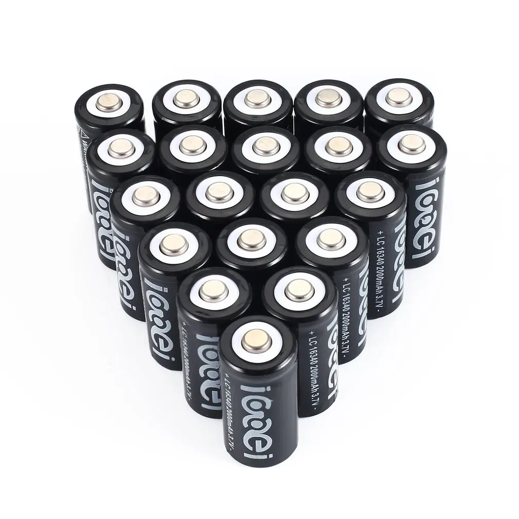 

10 PC 3.7V 2000mAh 16340 Li-ion Rechargeable 16340 battery 2000mAh battery for LED Flashlight,Digital Camera,Laser pen