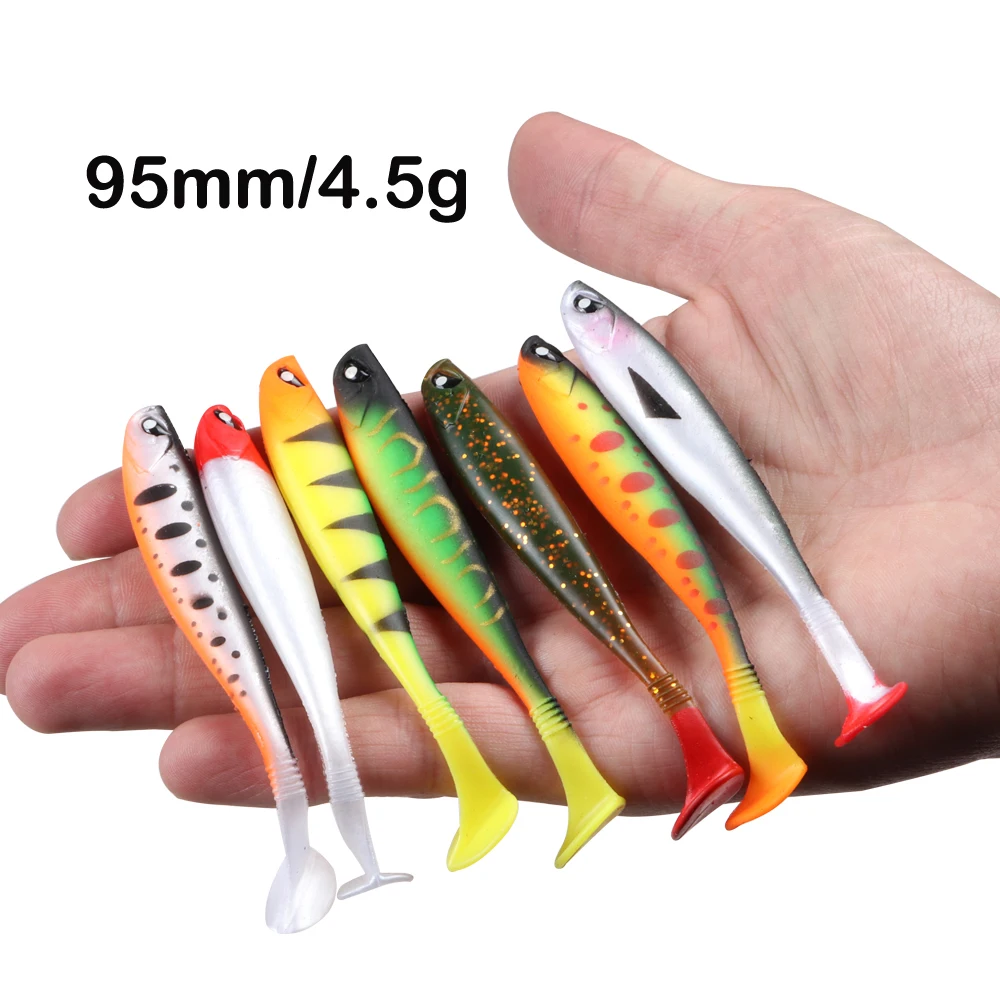 Big T Tail Realistic Plastic Soft Fishing Lure Rubber Fish 2pcs/lot 15cm  26g Pike Bass