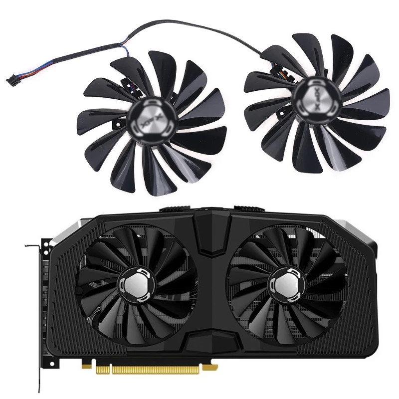 Вентилятор охлаждения графической карты XFX RX 5600 5700 XT RAW II 2 шт./компл. 95 мм |