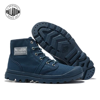 

PALLADIUM Pampa Cowboy blue Gray Sneakers Flats Casual Shoes Men Zapatos de hombre