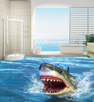

[Self-Adhesive] 3D Shark 1773 Floor Wallpaper Mural Wall Print Decal Wall Murals