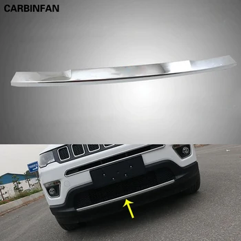 

Car Accessori ABS Chrome Front Down Grille Bumper Cover Bar Protector Trim Second Generation For Jeep Compass 2017 2018