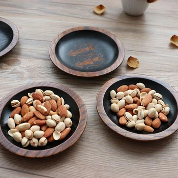 

Wooden Pallets Creative Candy Tray Ceramic Snack Plate Dessert Dish Square Ramekin Bowls Dried Fruit Tray Fruit Plate