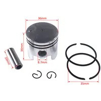 36mm Piston Rebuild Kit Assembly for Mitsubishi TL33 Brushcutter 1