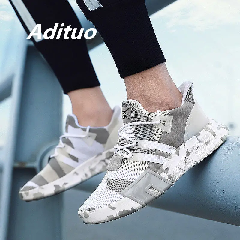 

Adult Men Big Size Sneakers Outdoor Walking Jogging Trainer Spring Autumn Breathable Mesh Lace-up Casual Sport Running Shoes