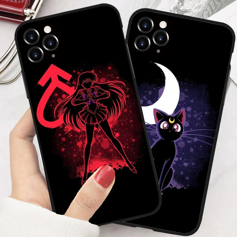 Мягкий ТПУ чехол для телефона с рисунком аниме Сейлор Мун iPhone 11 11PRO 7 7Plus 6S 8 Plus XS MAX XR