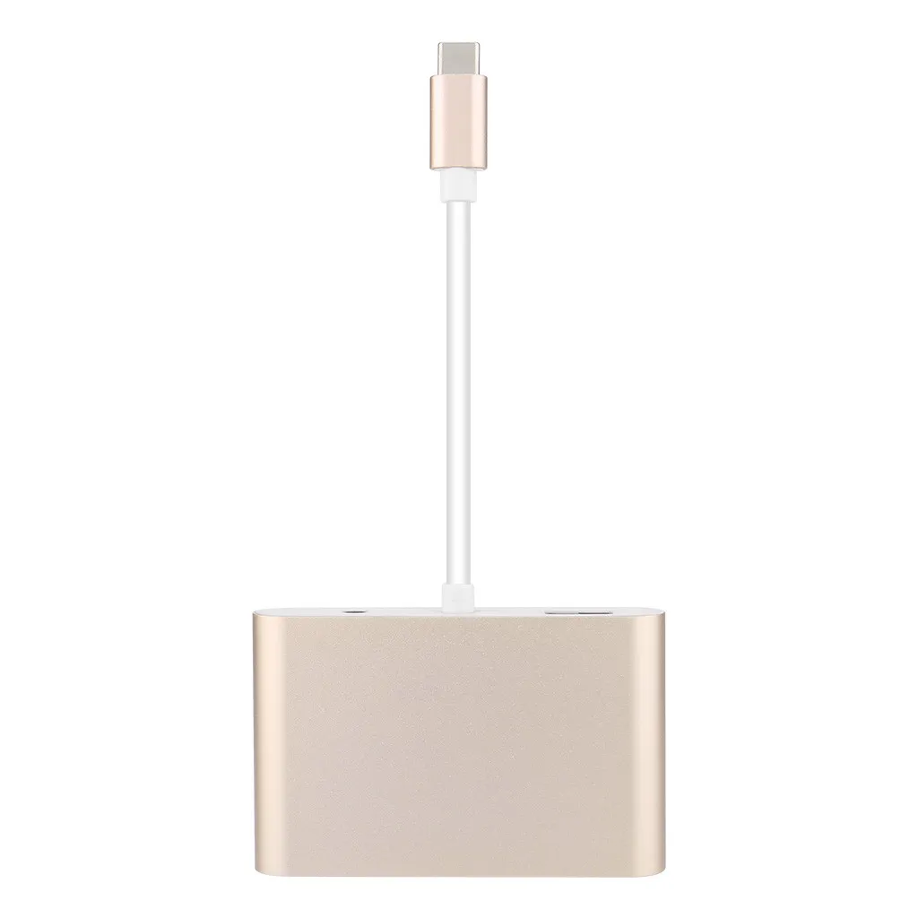 USB C к HDMI VGA USB 3,0 type C аудиоконцентратор адаптер 5 в 1 мульти порт конвертер