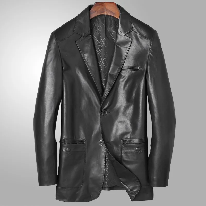 

Leather Clothing Man Head Layer Sheep Skin Suit Thin Section Youth Leisure Time Man's Suit Jacket Single Fund Loose Coat