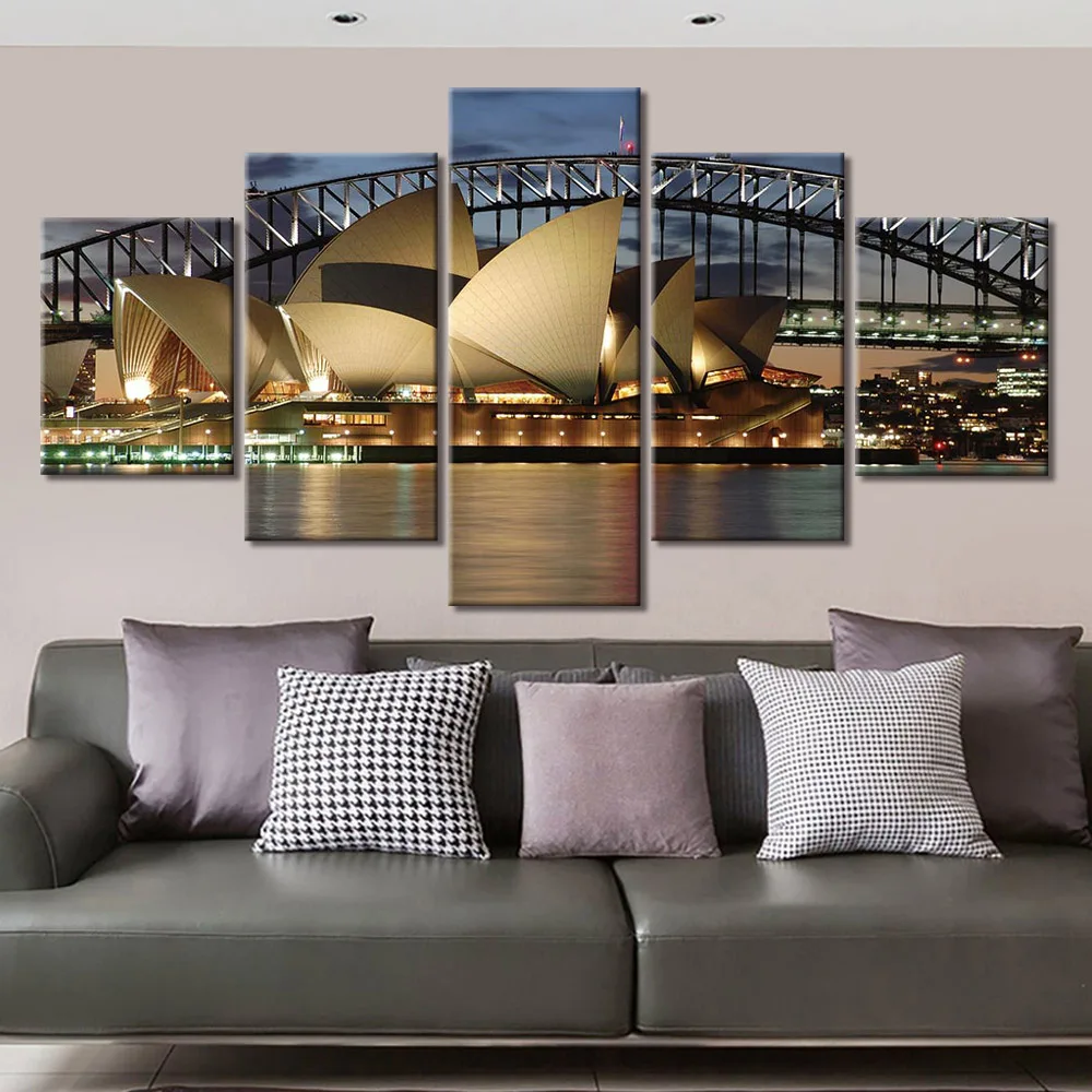 Canvas Painting Sydney Opera House Poster Home Decor Wall Art Posters