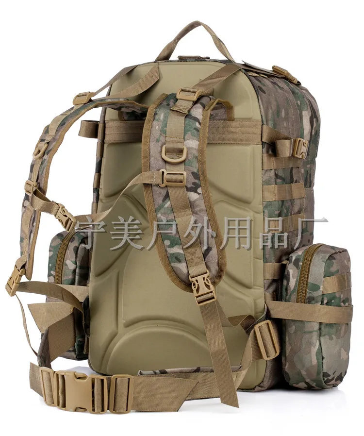 Combination Backpack Outdoor Backpack Mountaineering Bag 50L Waterproof Army Fans Camouflage Tactical Combination Tactical Backp