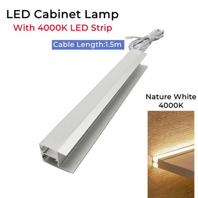 30/40/50cm LED Strip Cabinet Splint Lamps Hidden Doule Side Glow Aluminum Profiles 18mm Wood Board Layer Linear Bar Strip Lights 4000K Strip Light