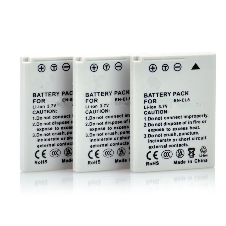3 EN-EL8, ENEL8 EL8 Аккумулятор для камеры Nikon Coolpix P1, P2, S1, S2, S3, S5, S50, S50c, S51, S51c, S52 - Цвет: 3