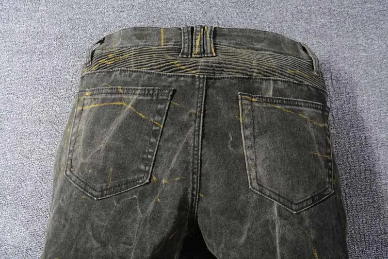 Mcikkny модные Для Мужчин's байкерские потертые джинсовые штаны Slim Fit стретчевые джинсы для мужчин прямые Размеры 29-42