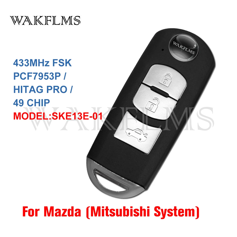 Для Mazda 3 6 Mazda3 Mazda6 2012 2013 2014 2015 433MHz чип PCF7953P ID49 безключевой вход для смарт-автомобиля
