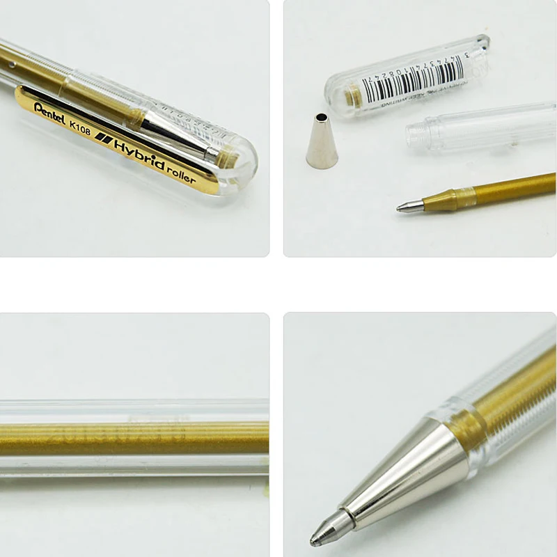 1 шт Металлическая гелевая ручка 0,8 мм K108 металлическая Гелевая Кисть для высвечивания ручки художественная живопись фото украшение