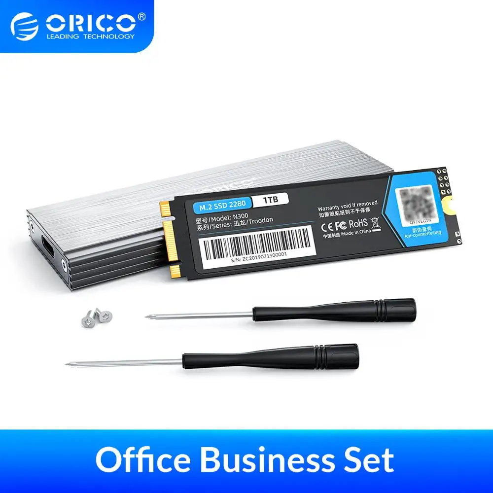 Портативный твердотельный накопитель ORICO M.2 NGFF SATA SSD с 5 Гбит/с USB Type C алюминиевый