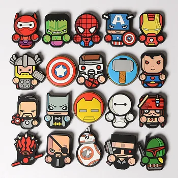 

4/6/8 PCSThe Avengers Marvel Refrigerator Sticker creative The Captain America Superman PVC Fridge Magnet Kid Gift