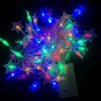 

Christmas Tree star Flakes Led String Fairy Light Xmas Party Home Wedding Garden Garland Christmas Decorations Colorful