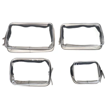 

Waterproof Clear Toiletry Organizer Dual Zipper Makeup Pouch Multifunctional Transparent Cosmetic Storage Bag