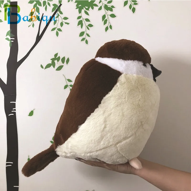 40/50/60CM Soft Adroable Realistic Stuffed Bird Animal Sparrow Plush Toys Creative Soft Toys for Children Funny Gift for Kids