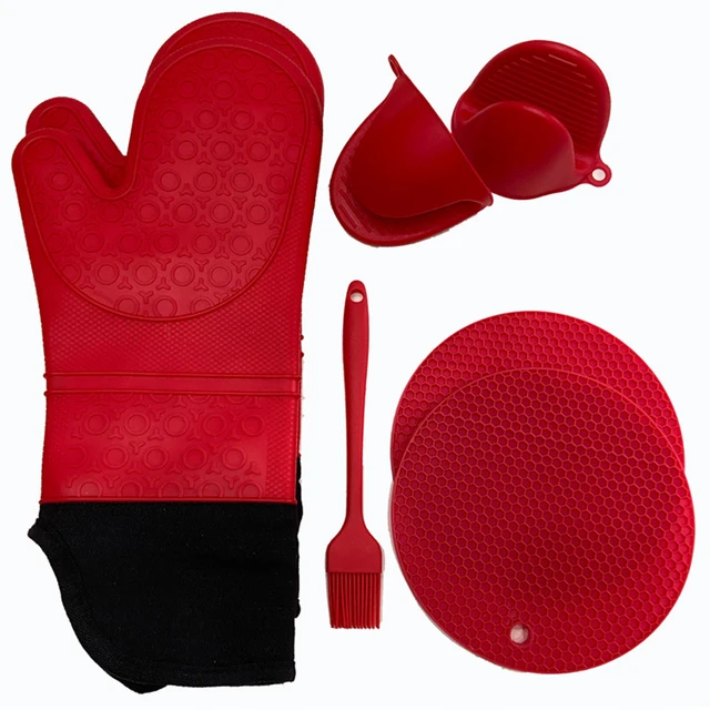 BIG RED HOUSE Oven Mitts, with the Heat Resistance of Silicone and  Flexibility o