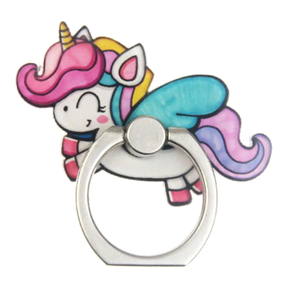 Rainbow Unicorn Mobile Phone Stand Holder Finger Ring Mobile Smartphone Holder Stand For IPhone Xiaomi Huawei All Phone