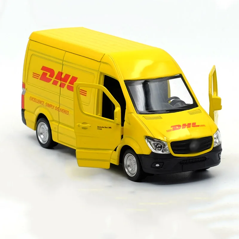 Моделирование грузовика DHL 1/36 модель игрушечного автомобиля из сплава откатный