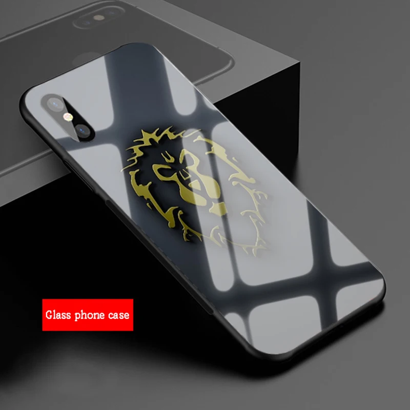 Wouws логотип World Of Warcrafts закаленное стекло для телефона чехол для iPhone 6 6plus 7 7 plus 8 8plus 5 5S SE X XS XR XS Max - Цвет: B19072305-09.jpg