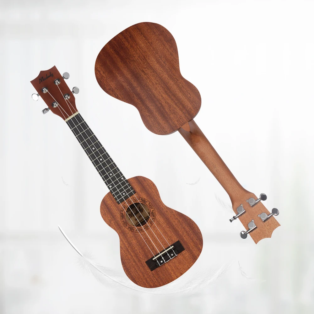 Muslady 21 дюймов сопрано Гавайские гитары укулеле сумка Uke Ukelele чехол на молнии с регулируемым одним плечевым ремнем черный узор кокосового дерева