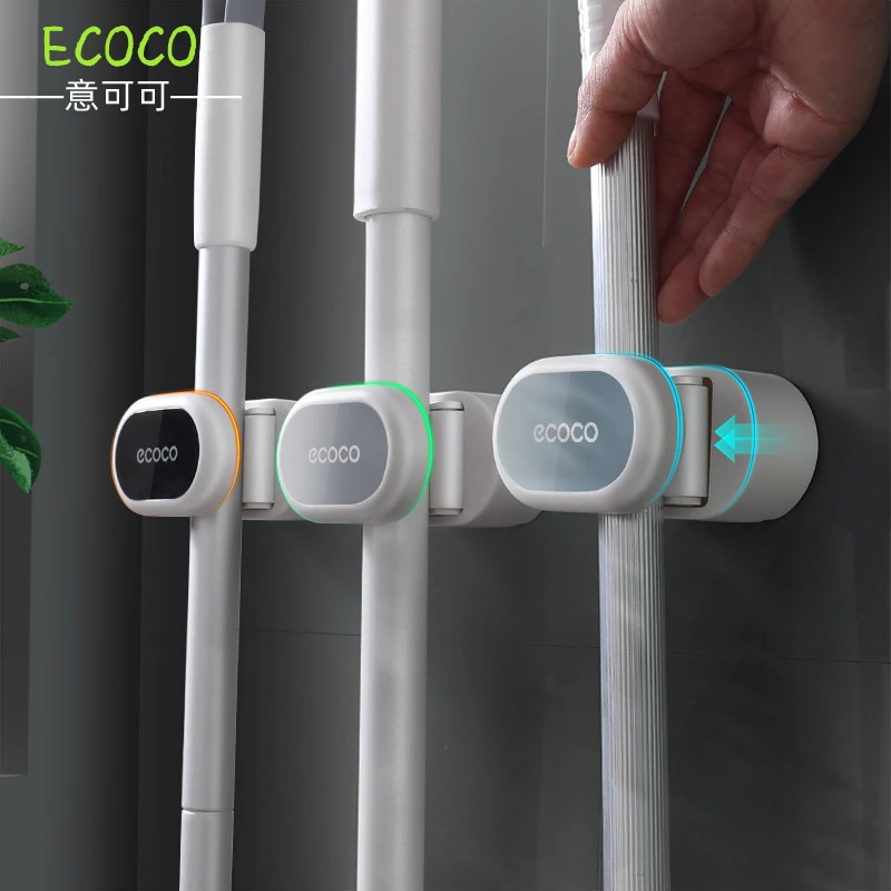 Настенный зажим для ванной комнаты ECOCO держатель туалетной щетки метлы хранения