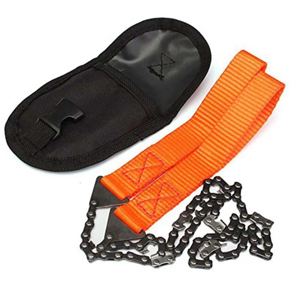 cheap!!!- 11 Teeth Portable Survival Hand Chain Saw Handheld Chainsaw
Wood Cutting Tool Outdoor Camping Hiking Tool With A Storage Bag