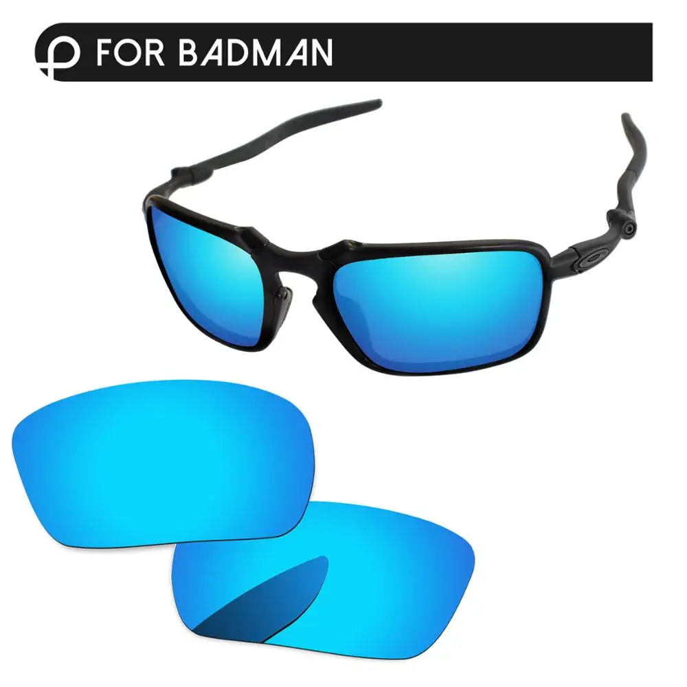 Papaviva Ice Blue зеркальные поляризованные Сменные линзы для Badman OO6020 солнцезащитные очки в оправе UVA и UVB Защита