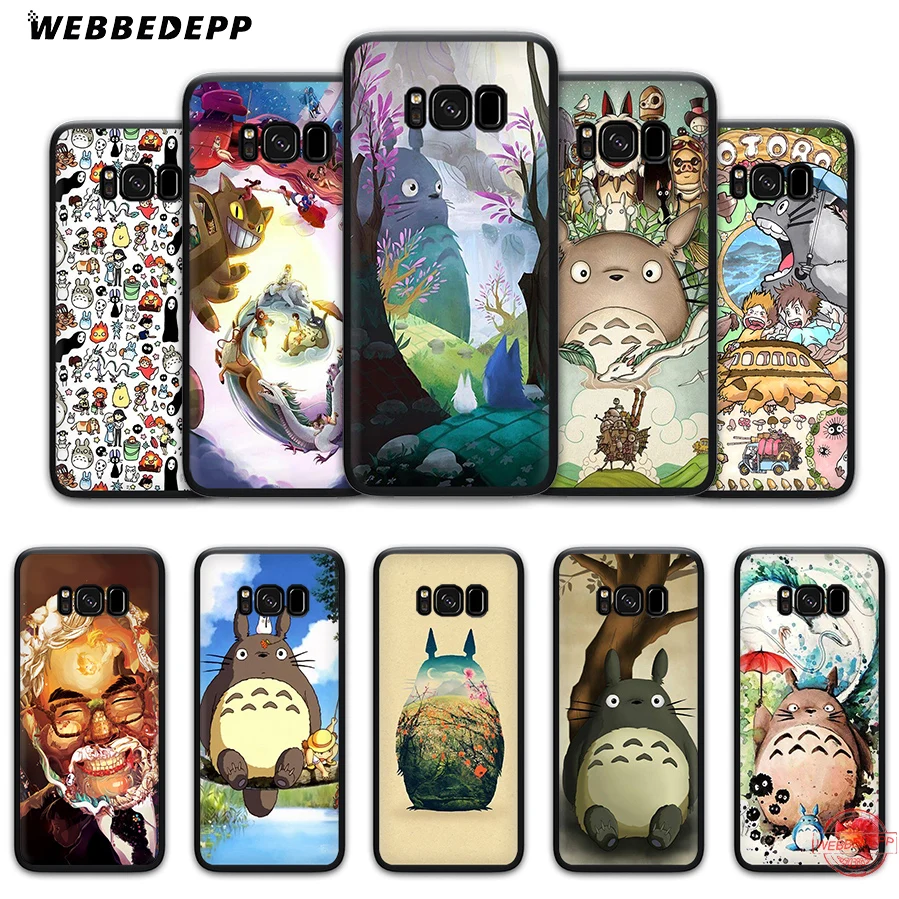 WEBBEDEPP геометрический Тоторо мягкий чехол для Samsung J4 J6 Prime Plus J8 2018 J7 Dou A20E A70S A51 A71 A81 A91