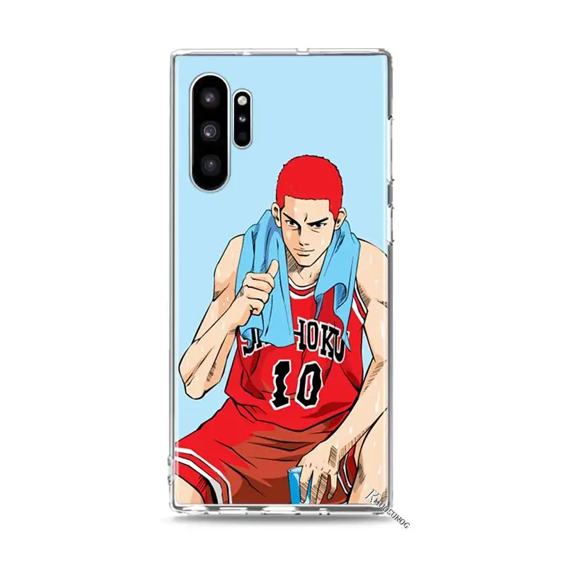 Прозрачный мягкий ТПУ чехол Slam Dunk аниме для samsung Galaxy Note 10 Pro Note 9 8 S10 5G S9 S8 S7 Plus чехол для телефона