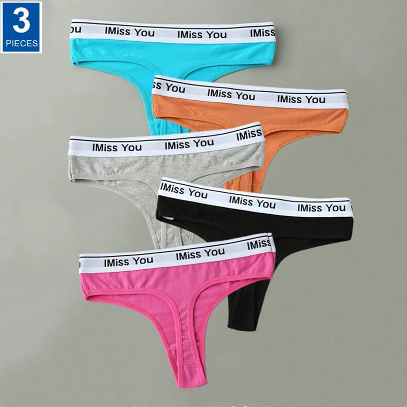 PACK 3-5 Women's Ladies Thongs Underwear knickers Pants G String Briefs underwea 
