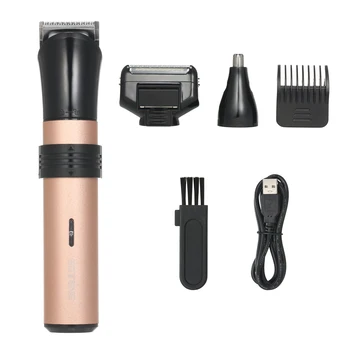 

Electric Hair Clipper Kit Rechargeable 3-In-1 Beard Mustache Shaver Cordless Hair Trimmer with Guide Comb Nose Hair Remover