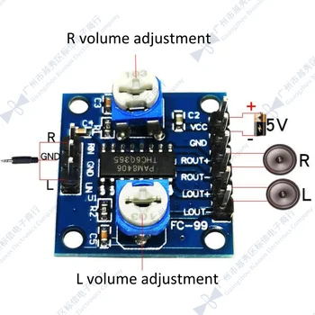

PAM8406 Digital Amplifier Board With Volume Potentiometer 5W+5W Stereo
