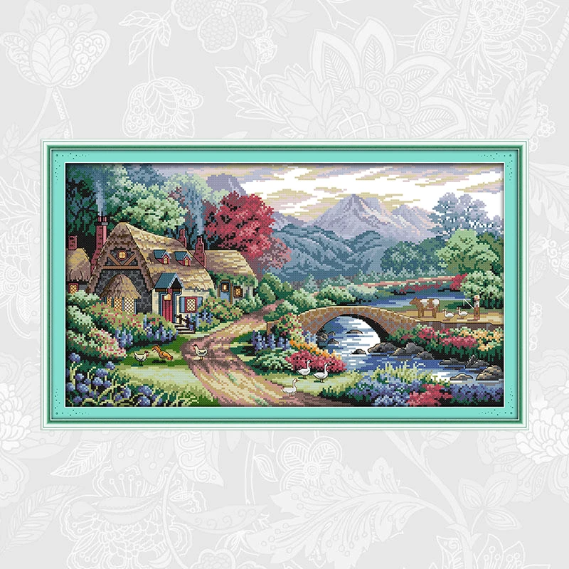 Joy Sunday вышивка крестиком ферма сцена узоры 14CT 11CT DIY ручной работы набор для шитья
