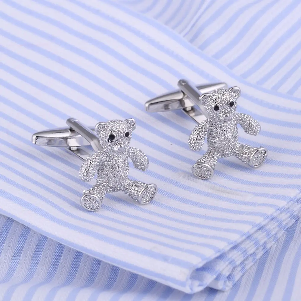 

Vagula Cufflinks Designer Bear Cuff links Men Jewelry Gemelos 208