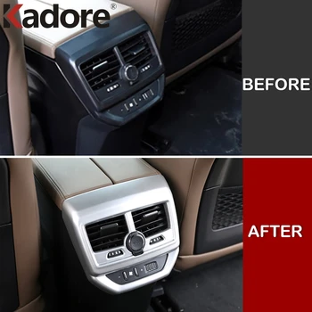 

For Peugeot 3008 GT 2017-2020 Carbon fiber Style Interior Rear Seat Air Conditioning Vent Cover Trim Car Styling Accessories