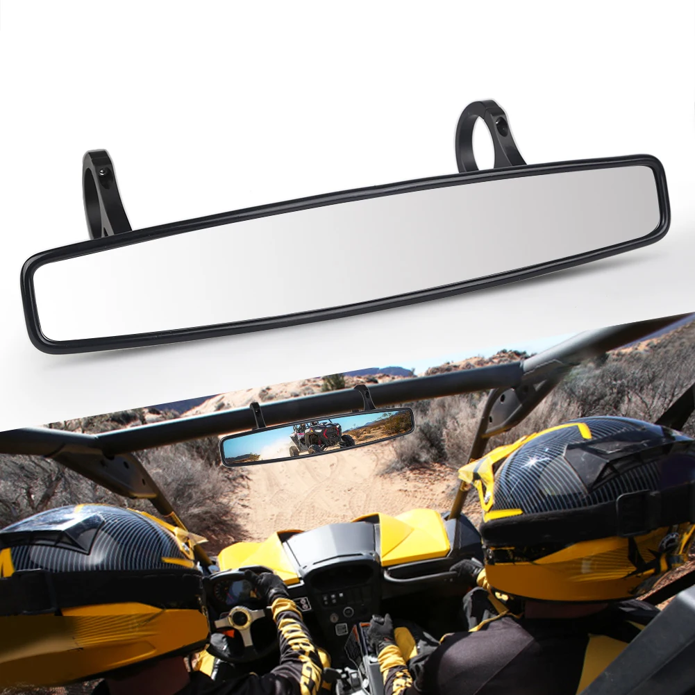 

Rear View Center Mirror For UTV 15" Wide Angle High-Definition Convex Design For Polaris RZR Rearview Mirrors