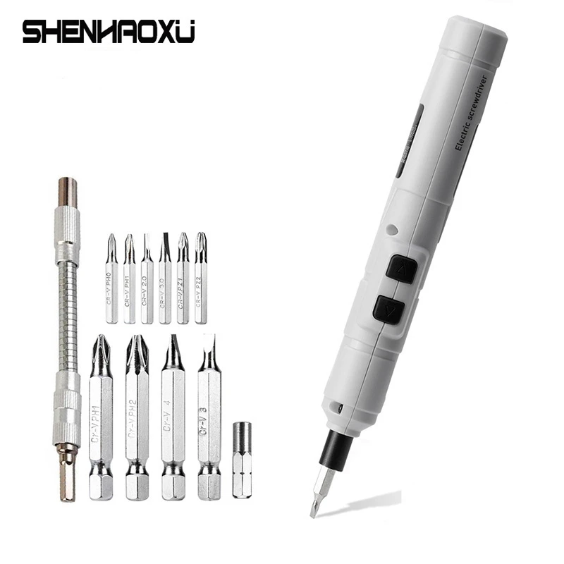 Cordless Electrical Screwdriver Mini Power Tools 3.6V Rechargeable Multifucntion Power Drill With 11pcs Bits Flexible Shaft binoax 295mm electronics drill flexible shaft bits extension screwdriver bit holder with 10 pcs drive screwdriver bits