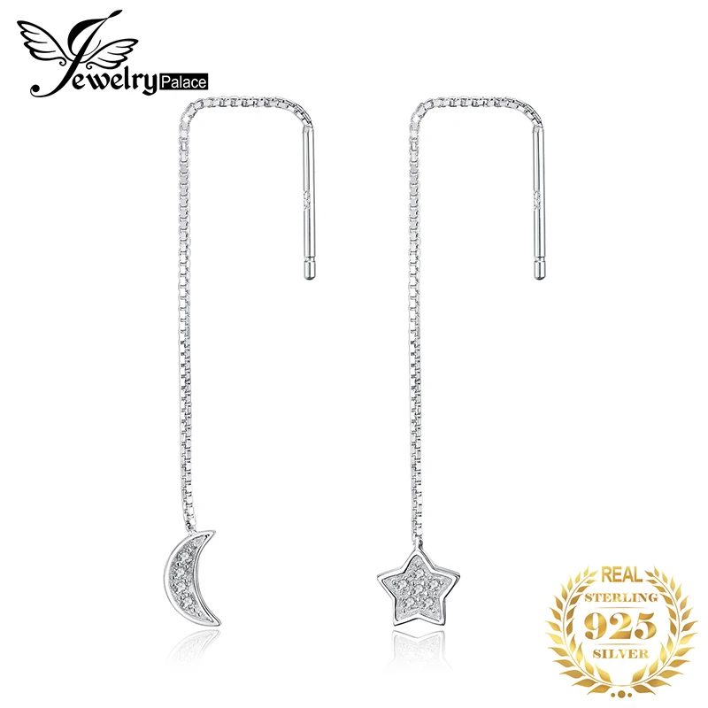 Женские серьги-подвески JewelryPalace Moon Star корейские серьги из стерлингового серебра
