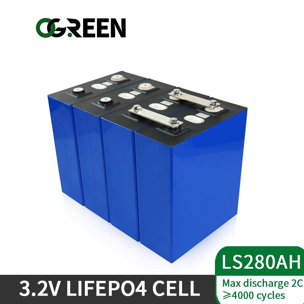 Ogreen защиты 16 шт. 280AH lifepo4 аккумуляторные батареи 12V 24V 36V 48V класса А с лакированным