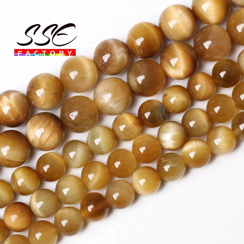 5A Quality Natural Stone Blue Tiger Eye Beads Round Loose Beads 6 8 10 12mm For Jewelry Making DIY Charm Bracelet 15