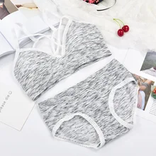 Бесшовный комплект с бюстгальтером для активного отдыха, Модный комплект с бюстгальтером и трусиками для женщин, нижнее белье с эффектом пуш-ап, бюстгальтер без косточек, комплект спортивного нижнего белья