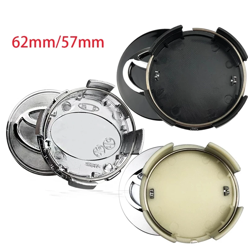 Tapas de cubo de rueda para coche, cubiertas de llanta, emblema, insignia para Toyota Corolla, Levin, Highlander, RAV4, 57mm, 62mm, 4 Uds.