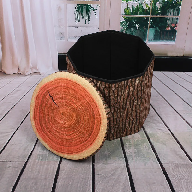 

Creative Home Fruit Storage Chair Folding Multi-functional Storage Stool Box Life Supplies Storage Box Footstool